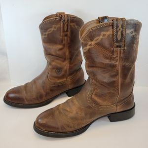 Ariat  Roper ATS Cowboy Boots Distressed Womens Size 7.5 Brown 10000797-14525